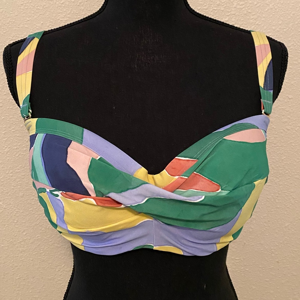 NWT! Artesands L'Avana Multi Botticelli Bandeau Bikini Top - Size 10 (MSRP $109)
